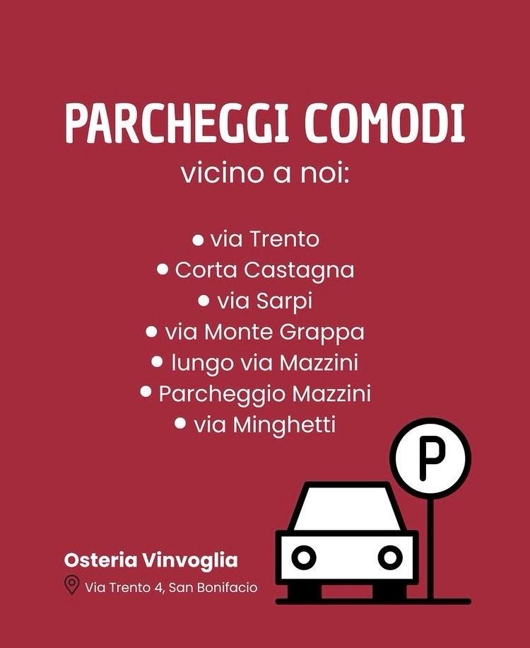Parcheggi vicino all'Osteria Vinvoglia